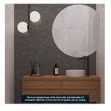 Thermogroup Hamilton D Shaped Polished Edge Mirror - 900x750mm Glue-to-Wall and Demister HD9075GTD