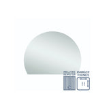 Thermogroup Hamilton D Shaped Polished Edge Mirror - 1200x900mm with Hangers and Demister HD1290HND