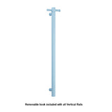 Thermogroup Straight Round Vertical Bar 900x142x100mm (Heated) Pastel Horizon Blue VS900HBL