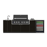 Euro Alfresco Outdoor Kitchen Thomas Pre-design range 2955mm long with Black Appliances (Free Assembly, Check & Measure*)