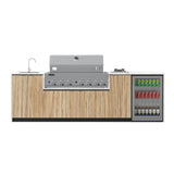 Euro Alfresco Outdoor Kitchen Thomas Pre-design range 2955mm long with Stainless Steel Appliances (Free Assembly, Check & Measure*)