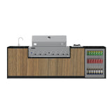 Euro Alfresco Outdoor Kitchen Thomas Pre-design range 2955mm long with Stainless Steel Appliances (Free Assembly, Check & Measure*)