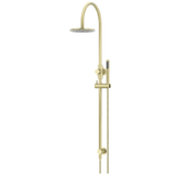 Meir Round Overhead Shower Rail - Single Function Hand Shower Set Tiger Bronze MZ0904-R-PVDBB