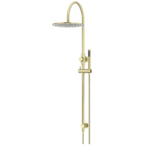 Meir Round Overhead Shower Rail - Single Function Hand Shower Set 300mm Tiger Bronze MZ0906-R-PVDBB