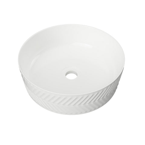 Timberline Allure Arrow Topmount Basin 360mm Gloss White ALA-BS-360-WG-S