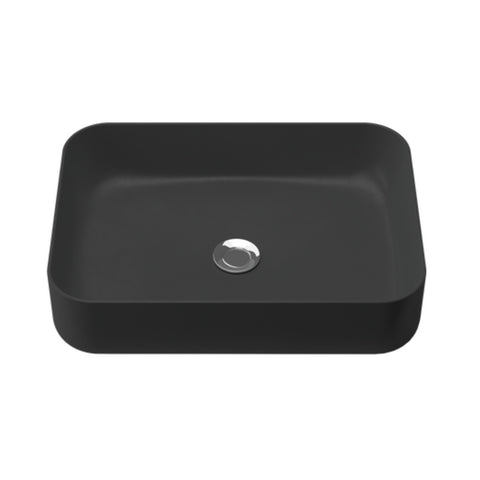 Timberline Enchant Topmount Basin 500mm Matte Black ENC-BS-500-BKM-U