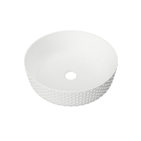 Timberline Allure Dimple Topmount Basin 360mm Gloss White ALD-BS-360-WG-S