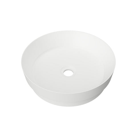 Timberline Radius Topmount Basin 400mm Matte White RAD-BS-400-WM-U