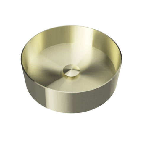 Timberline Luxe Topmount Basin 360mm Brushed Gold LUX-BS-360-BG-U