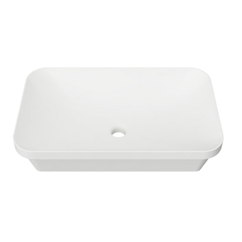 Timberline George Topmount Basin 600mm Matte White GEO-BS-600-WM-U