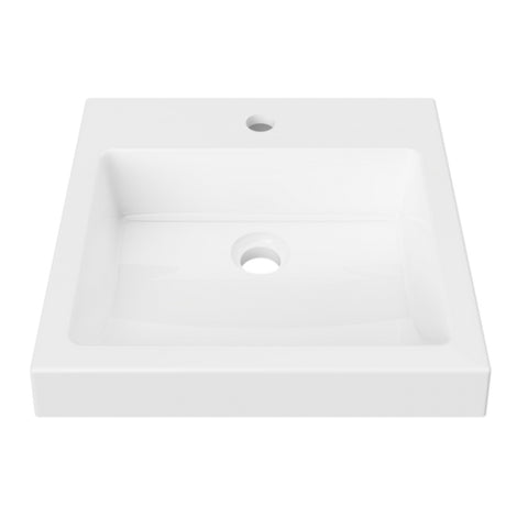 Timberline Cove Topmount Basin (1 Taphole) 460mm Gloss White COV-BS-460-WG-U