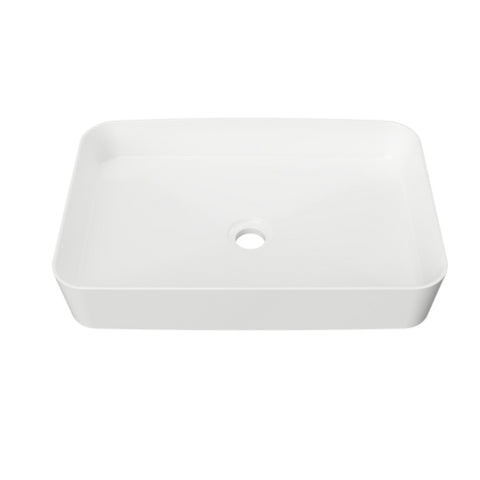 Timberline Quill Topmount Basin 600mm Gloss White QUI-BS-600-WG-S