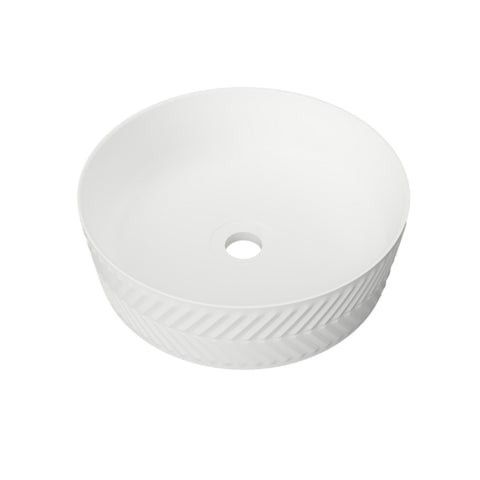 Timberline Allure Arrow Topmount Basin 360mm Matte White ALA-BS-360-WM-U