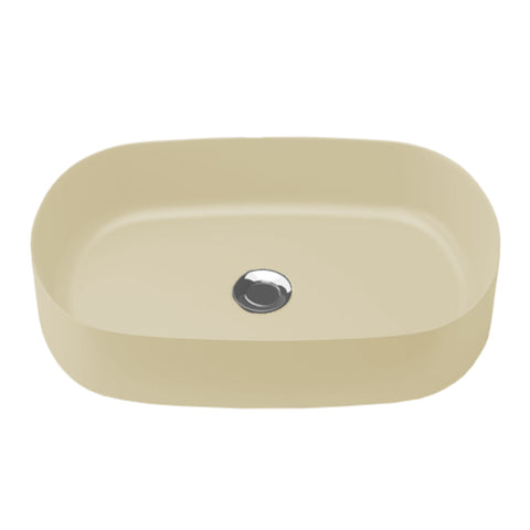 Timberline Myrtle Topmount Basin 550mm Matte Ivory MYR-BS-550-IM-U