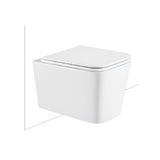 Seima Plati Wall Hung Square Toilet Pan Matte White (Pan + seat only) 192322