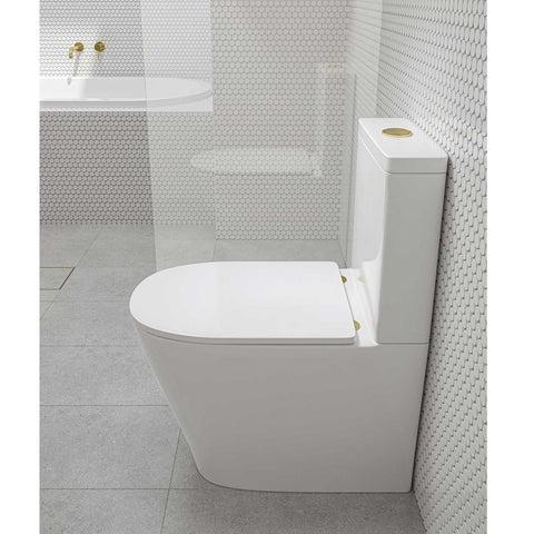 Seima Toilet Hinge Cover Set of 2 (Slim Seat) Brushed Gold 191230