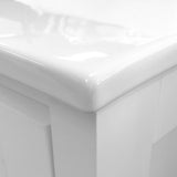 Fienza Dolce Unicab Vanity On Legs Solid Doors Left Hand Drawers (1 Taphole) 900mm Gloss White TCL90NLWL