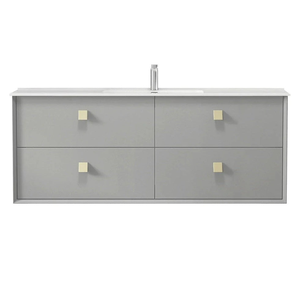 Otti Boston Wall Hung Vanity 1200mm Light Grey / White Top BS1200LGCT