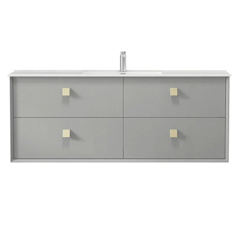Otti Boston Wall Hung Vanity 1200mm Light Grey / White Top BS1200LGCT