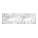 Otti Byron Wall Hung Vanity Fluted 1500mm Woodland Oak w/ Undermount Woodland Carrara Marble Top & Basin BYW1500LSTUD-NCA-UB