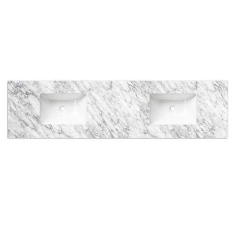 Otti Laguna Wall Hung Vanity 1800mm w/ Undermount Basin Black American Oak / Natural Carrara Marble Top LG1800BSTUD-NCA-UB
