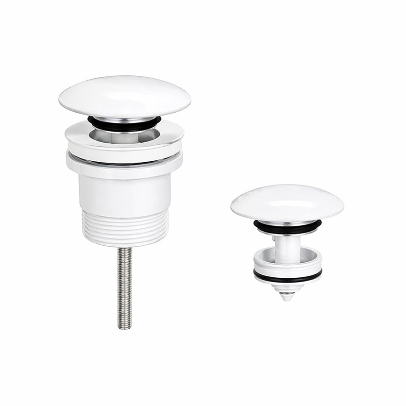 Amelie Bonn Universal Basin Pop Up Waste Mushroom Head Gloss White BDO-BKP82-GW