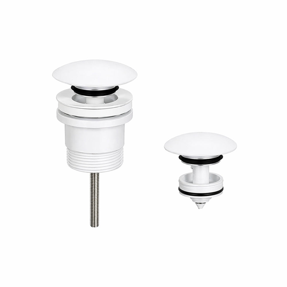 Amelie Bonn Universal Basin Pop Up Waste Mushroom Head Matte White BDO-BKP82-MW