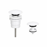 Amelie Bonn Universal Basin Pop Up Waste Mushroom Head Matte White BDO-BKP82-MW