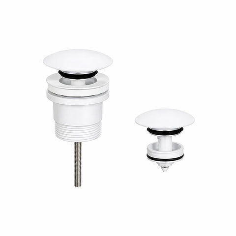 Amelie Bonn Universal Basin Pop Up Waste Mushroom Head Matte White BDO-BKP82-MW