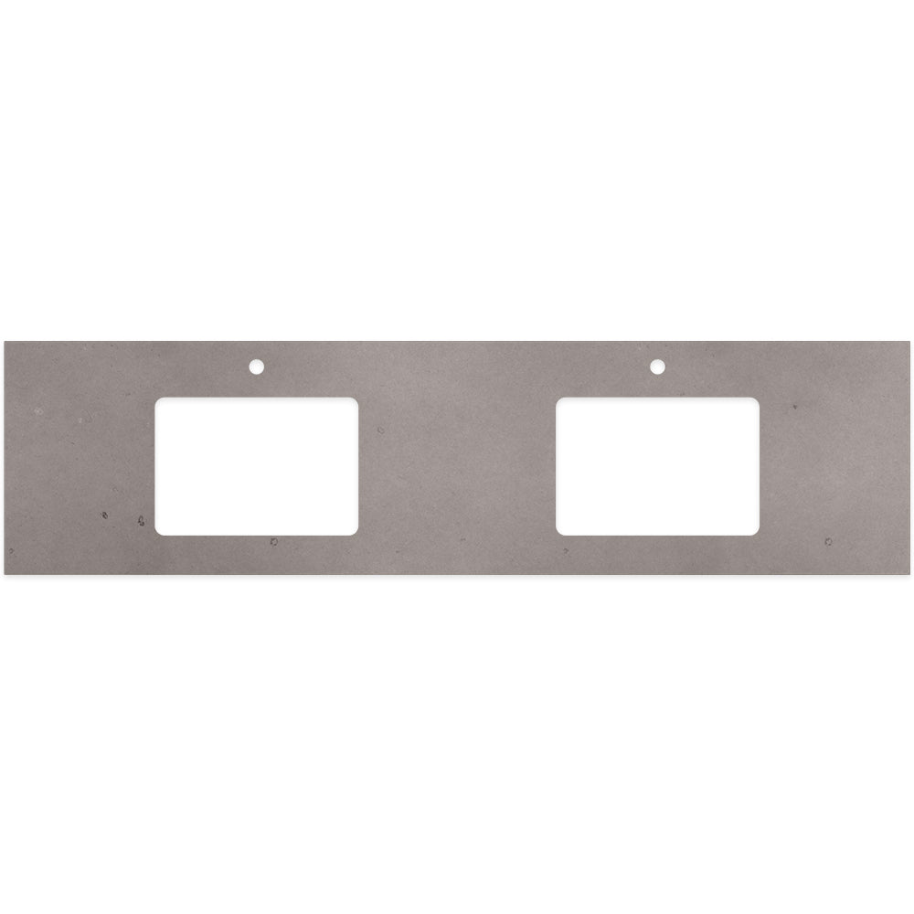 Fienza Undermount Vanity Bench Top 1800mm (1 Taphole) Double Bowl Silica Free Urban Crete 507-119-SF