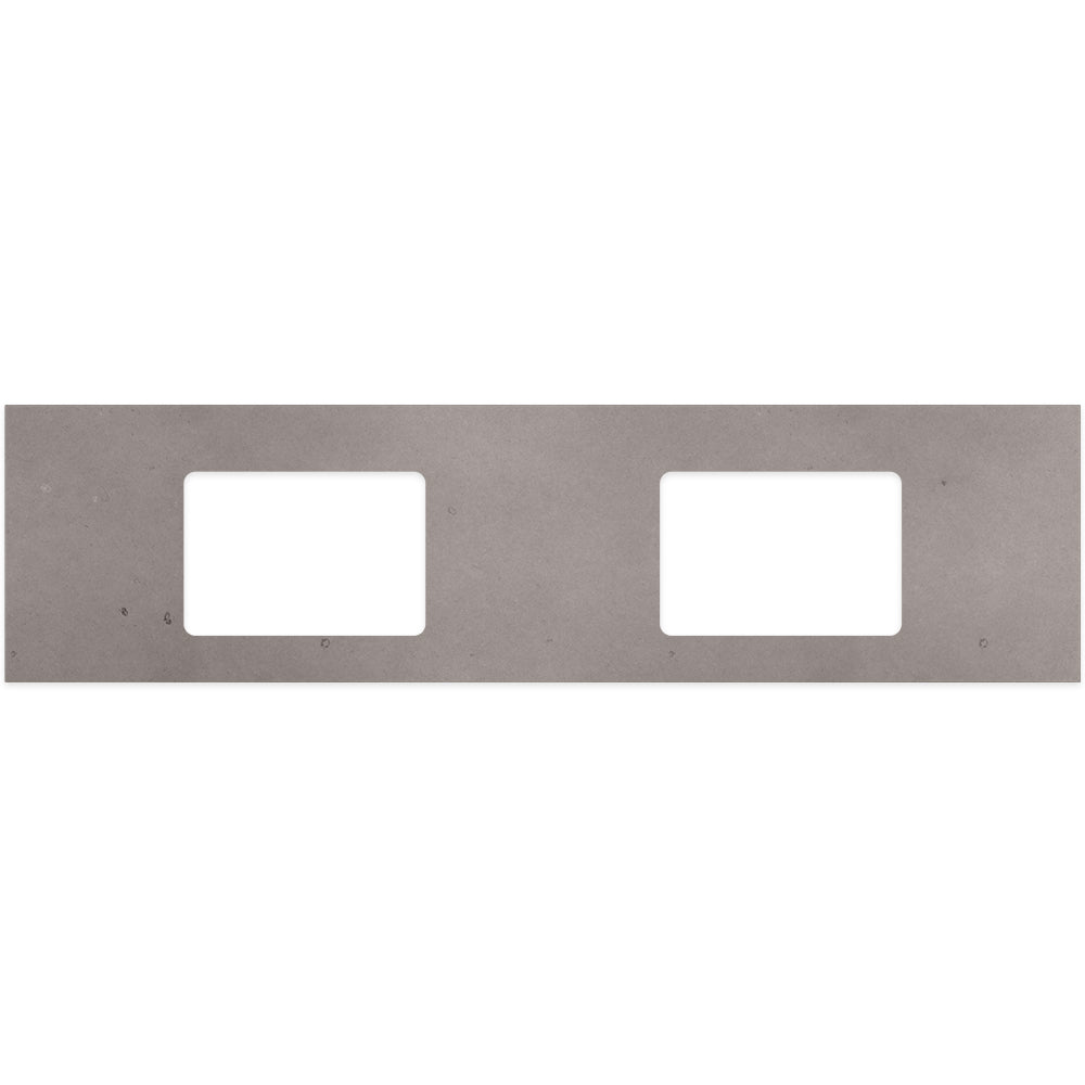 Fienza Undermount Vanity Bench Top 1800mm (No Taphole) Double Bowl Silica Free Urban Crete 507-147-SF