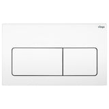 Fienza Viega Life5 Soft Rectangular Flush Plate White V-LIFE5W
