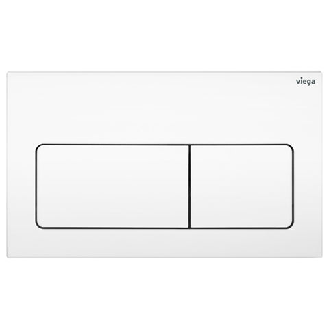 Fienza Viega Life5 Soft Rectangular Flush Plate White V-LIFE5W