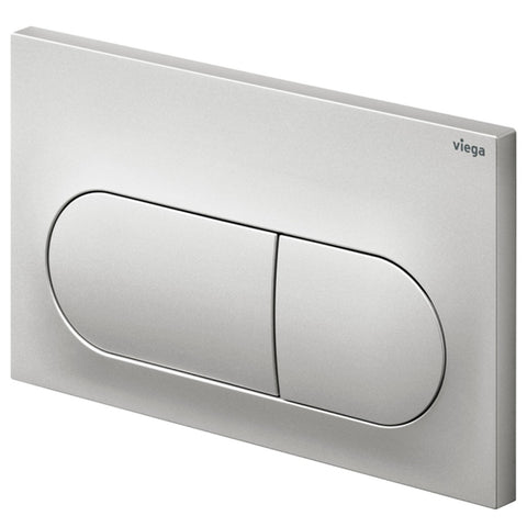 Fienza Viega Life6 Pill Button Flush Plate Matte Chrome V-LIFE6MC