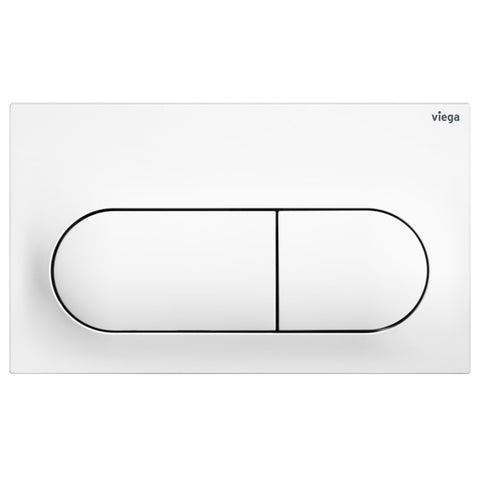 Fienza Viega Life6 Pill Button Flush Plate White V-LIFE6W
