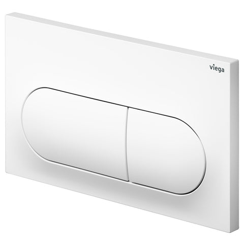 Fienza Viega Life6 Pill Button Flush Plate White V-LIFE6W