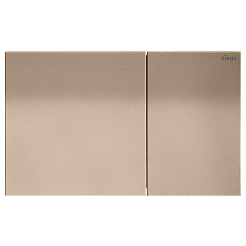 Fienza Viega More200 Curved Button Flush Plate Matte Copper V-MORE200CO