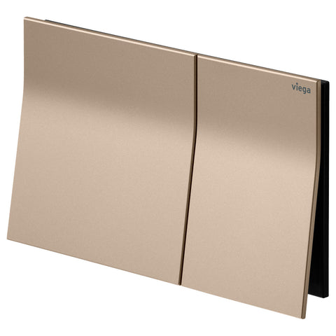 Fienza Viega More200 Curved Button Flush Plate Matte Copper V-MORE200CO