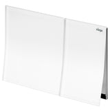 Fienza Viega More200 Curved Button Flush Plate White Glass V-MORE200WG