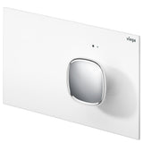 Fienza Viega More202 Raised Knob Electronic Flush Plate White & Chrome V-MORE202C-KIT