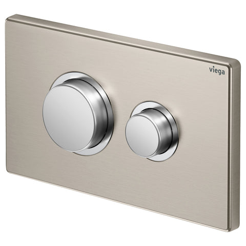 Fienza Viega Public11 Raised Round Button Flush Plate Stainless Steel V-PUBLIC11SS