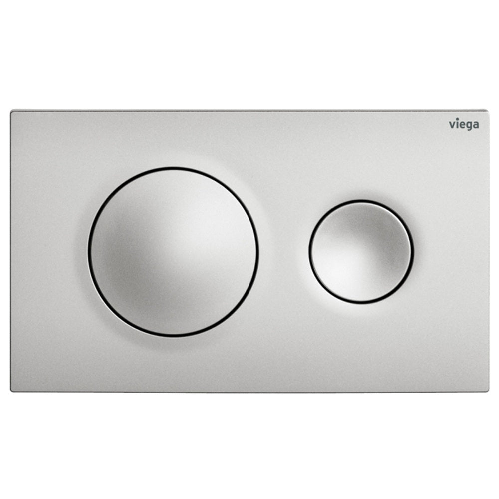 Fienza Viega Style20 Round Button Flush Plate Matte Chrome V-STYLE20MC