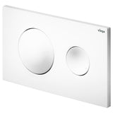 Fienza Viega Style20 Round Button Flush Plate White V-STYLE20W