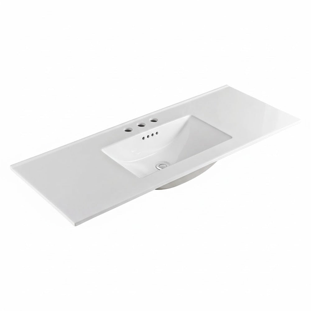 Fienza Vanessa Top Only 1200mmx460mm (3 Taphole) Gloss White 120VAN-3