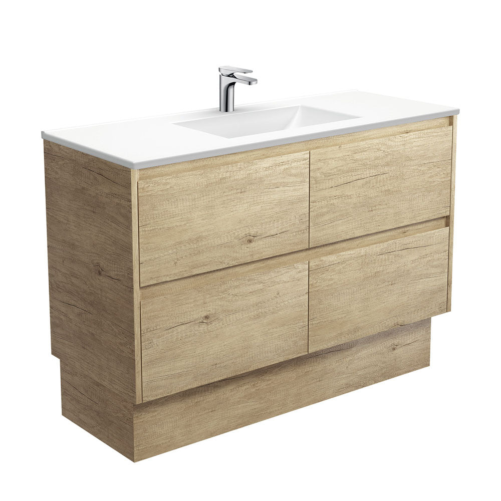 Fienza Vanessa Amato On Kickboard Vanity (1 Taphole) 1200mm Scandi Oak VAN120BSK