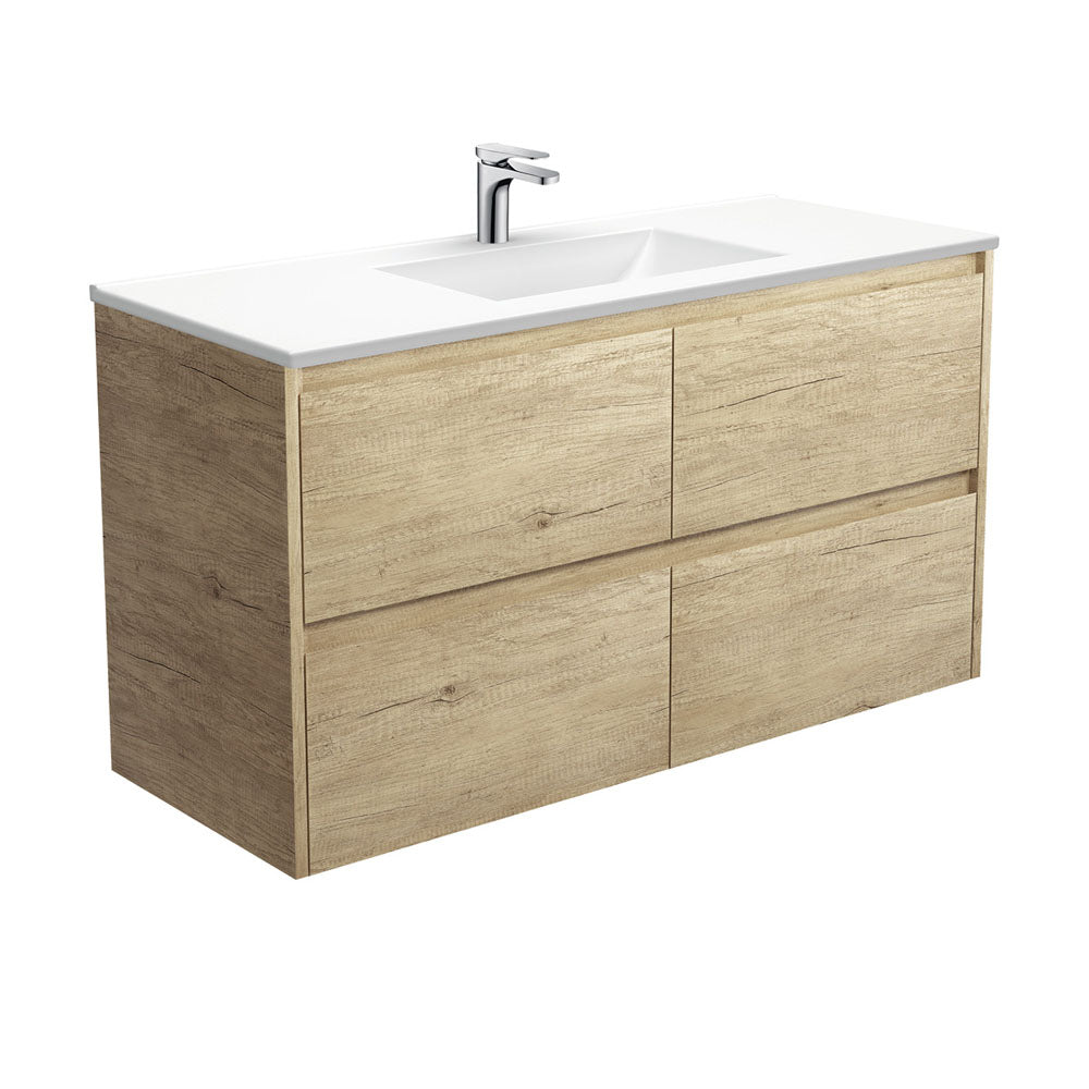 Fienza Vanessa Amato Wall Hung Vanity (1 Taphole) 1200mm Scandi Oak VAN120BS