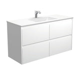 Fienza Vanessa Amato Wall Hung Vanity (1 Taphole) 1200mm Satin White VAN120BW