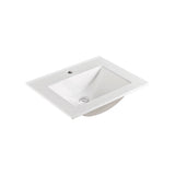 Fienza Vanessa Vanity Bench Top Only 600x460mm (1 Taphole) Gloss Warm White 60VAN
