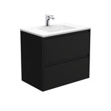 Fienza Vanessa Amato Wall Hung Vanity (1 Taphole) 750mm Satin Black VAN75BB