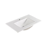 Fienza Vanessa Vanity Bench Top 750x460mm (1 Taphole) Top Only Gloss Warm White 75VAN
